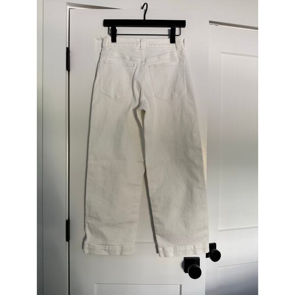 $128 Madewell Perfect Vintage Wide Leg Crop Jean - White - 25 - Picture 6 of 10
